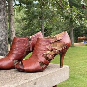 Nine West Brown Stiletto Booties